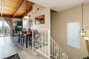 Second floor living space to take advantages of the cool Ocean breezes.