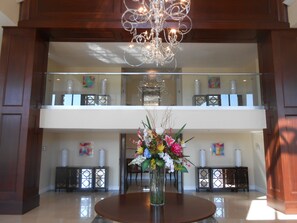 The lobby of the Grand Coquina.