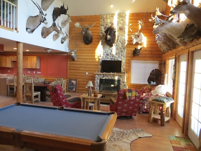 This Cabin Is The Most Unique , Life Size Mounted Animals,man Cave Supreme