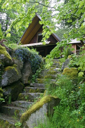 Rock steps leading to Skykomish River