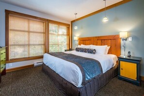 Get a good night's sleep in the master bedroom.