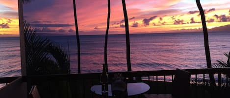 Incredible Sunsets from your Oceanfront Private Lanai