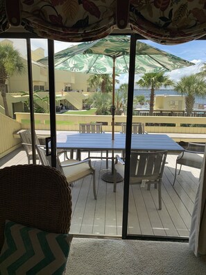 View from dining room and deck
