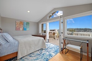 King suite has French doors that open to private balcony with stunning views!