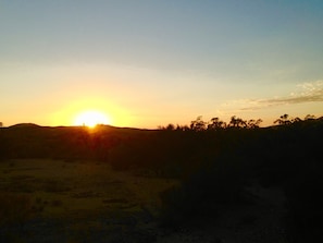 sunset behind Mt Palomar