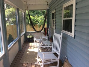 Front porch to relax with a cocktail