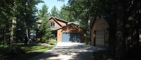 Standing at the entrance to our lake house