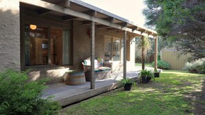 lush green patio