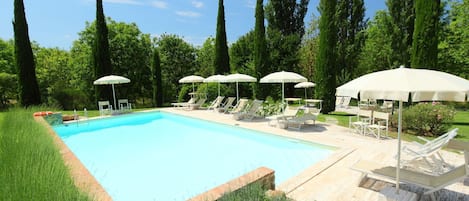 Sky, Plant, Water, Swimming Pool, Green, Tree, Cloud, Shade, Outdoor Furniture, Grass