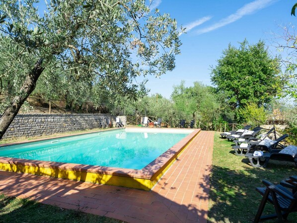Water, Plant, Sky, Tree, Swimming Pool, Shade, Grass, Natural Landscape, Leisure, Outdoor Furniture