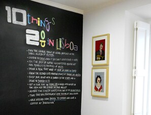 "10 things to do" Living Room's blackboard