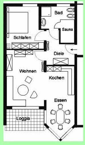 Grundriss der Wohnung