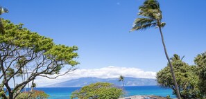 Spectacular ocean view from the upstairs balcony of dining/living room