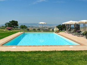 Piscine, Propriété, Herbe, Immobilier, Vacances, Maison, Domicile, Loisir, Bâtiment, Ciel