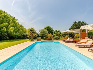 Water, Plant, Sky, Swimming Pool, Cloud, Azure, Tree, Shade, Rectangle, Outdoor Furniture