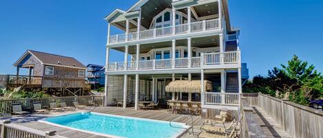 View of the house from the beach.