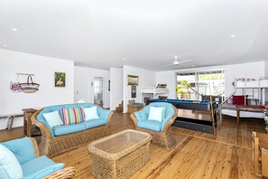 Bottom level, rumpus room 