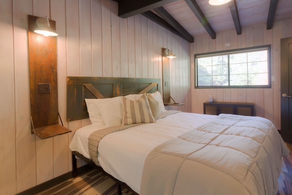 king bed in bedroom