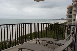 Relax on a chaise lounge on your balcony