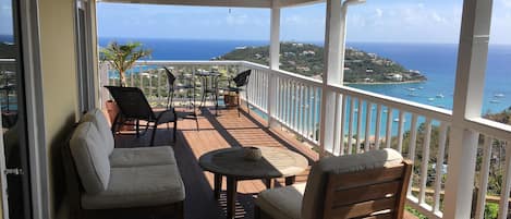 Wrap around deck with 180 degree views of ocean and sunsets!