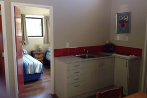 Kitchen and twin bedroom