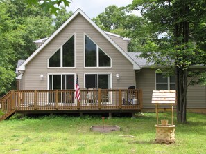 Front of house with horseshoe pits!?!