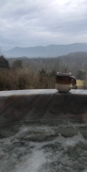 Hot tub on a cold morning.