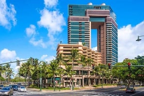 Exterior of the Landmark condominiums in Waikiki