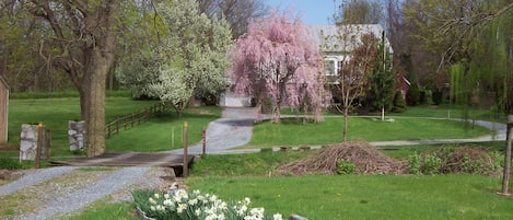 Entrance across creek from 3268 Fulling Mill Rd.
Barn - Farmhouse on right.
