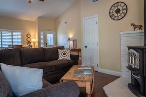 Main Livingroom with Wood Burning Fireplace