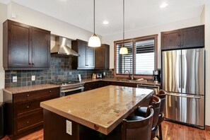 Large Kitchen with counter made by local Artist