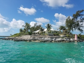 View of the Cay from the boat
