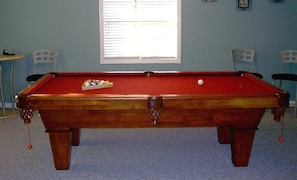 Pool Table in Game Room on Lower Level