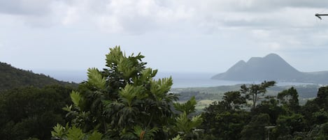 Vue panoramique côté terrasse sur la 'Femme couchée'