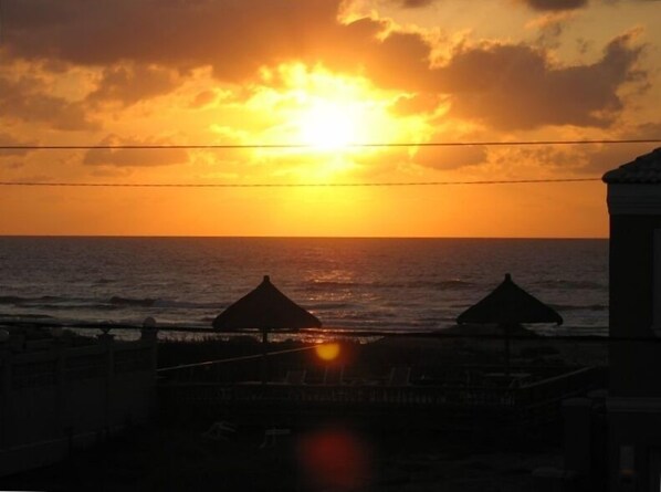 A Zoomed Photo of the Sunrise from the Balcony at 4301 Gulf Blvd.