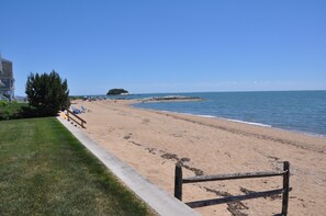 Semi-private beach, looking east towards Madison.