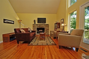 Great room with gas log fireplace