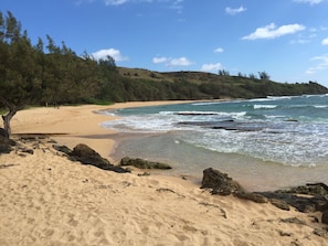 Another "crowded" day at Moloa'a Beach!!