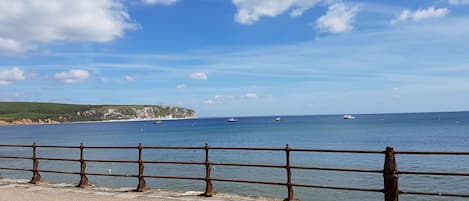 View from lounge towards cliffs