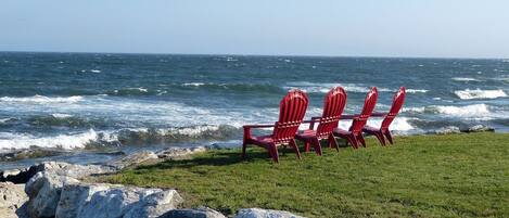 Picture yourself sitting here enjoying the sounds, sight and smells of the ocean