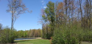 Pond view from the rear of the Guest House