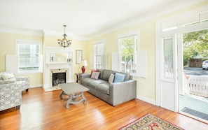 Walk into the formal living room.