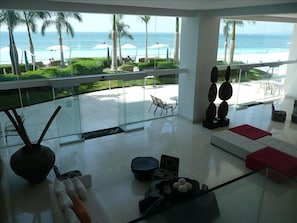 View overlooking lobby and pool deck