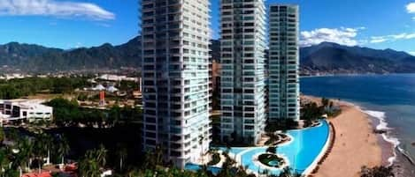 This is the beautiful, luxurious and beach front Peninsula Vallarta!