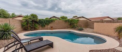 Large Private yard with private pool!