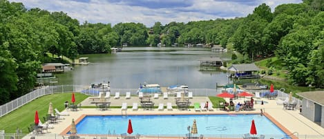 Incredible view of pool & Smith Mountain Lake