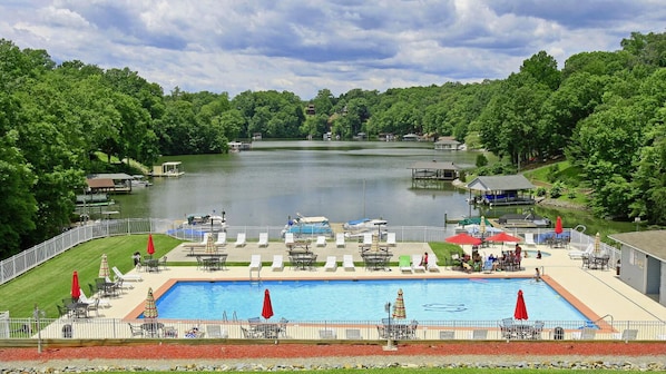 Incredible view of pool & Smith Mountain Lake