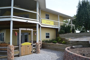 Beautiful landscaping at entrance to the Lower unit and the Gazebo area  upper