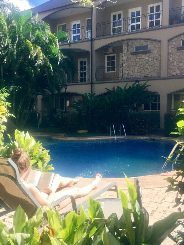 Relaxing Poolside