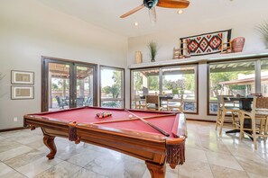 Game Room | Pool Table | High-Top Dining Tables